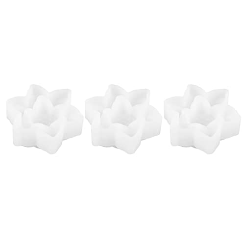 HEALSOPTHY 3 Stück Teiliges Lotusblumen Silikonform Diy Gießform für Resin Wachs und Bastelarbeiten Einfach zu Entformen Flexibles Design Leicht zu Reinigen für Persönliche und Souvenirs von HEALSOPTHY