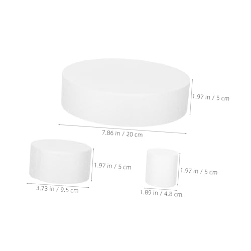 HEALSOPTHY 3 Stück Teiliges Schaumstoff Cake Dummy Øcm Wiederverwendbare Fondant Übungskuchen mit Glatter Oberfläche Leichtes Tortendekorationsmodell für Fotografie und Party HEALSOPTHY 3 Stück Teiliges Schaumstoff Cake Dummy Øcm Wiederverwendbare Fondant Übungskuchen mit Glatter Oberfläche Leichtes Tortendekorationsmodell für Fotografie und Party von HEALSOPTHY