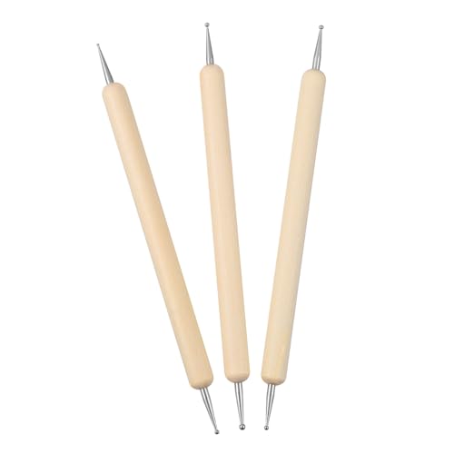 HEALSOPTHY 3 Stück Teiliges Set Ball Stylus Werkzeug für Prägung und Modellierung für Tonbearbeitung und Skulpturen Holzgriff mit Edelstahlkugel Vielseitig Einsetzbar für Kunstprojekte und HEALSOPTHY 3 Stück Teiliges Set Ball Stylus Werkzeug für Prägung und Modellierung für Tonbearbeitung und Skulpturen Holzgriff mit Edelstahlkugel Vielseitig Einsetzbar für Kunstprojekte und von HEALSOPTHY