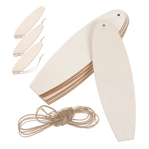 HEALSOPTHY 30 Stück Teiliges Blanko Surfboard Holzschilder für Wanddekoration Farbenfrohe Bastelornamente für Küstenschmuck und Hängende Elemente von HEALSOPTHY