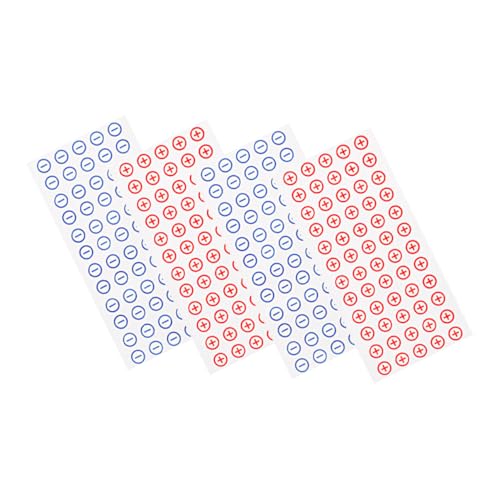 HEALSOPTHY 4 Blätter Batteriepolarisierungsaufkleber Selbstklebende PVC Sticker zur Kennzeichnung von Plus und Minuspolen für Elektrische Anwendungen Rot und Blau Klare Identifikation HEALSOPTHY 4 Blätter Batteriepolarisierungsaufkleber Selbstklebende PVC Sticker zur Kennzeichnung von Plus und Minuspolen für Elektrische Anwendungen Rot und Blau Klare Identifikation von HEALSOPTHY