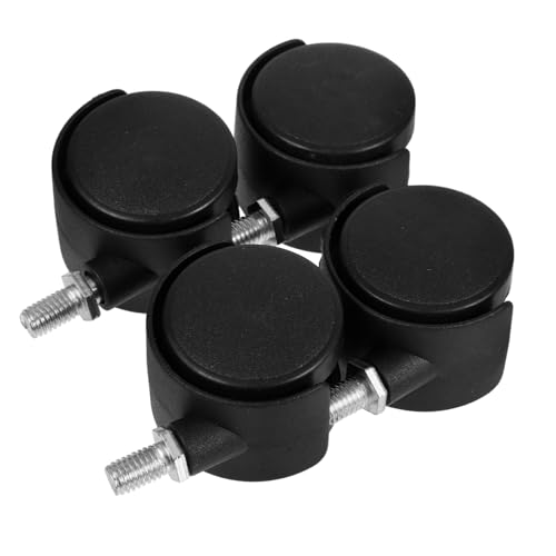 HEALSOPTHY 4 Stck Teiliges Lenkrollen mit Gewindebolzen und Feststellbremse Möbelrollen Ersatz für Bürostühle Sofas Schränke und Transportwagen Schonend für Böden Einfache Montage von HEALSOPTHY