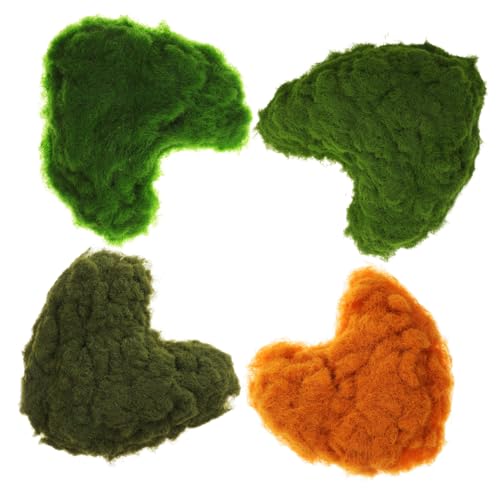 HEALSOPTHY 4stücke Kunstrasen Aus Nylonmaterial Grüner Nylonrasen Für Garten Gestaltung Wanddekoration Und Gartendekoration Realistische Form Und Feine Verarbeitung Für DIY-projekte von HEALSOPTHY
