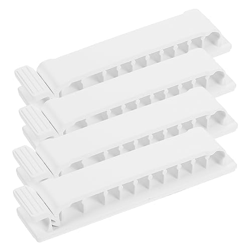 HEALSOPTHY 4 Stück Selbstklebende Kabelclips Kabelhalter für Schreibtisch Kabelmanagement ohne Bohren Stabil und Praktisch für Kabelorganisation im Büro und Zuhause von HEALSOPTHY