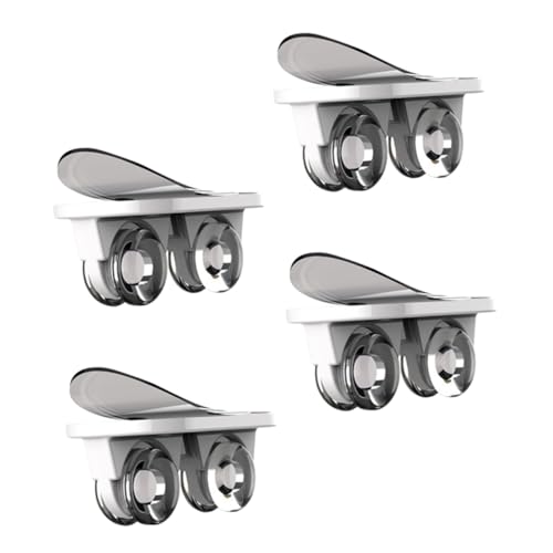 HEALSOPTHY 4 Stück Selbstklebende Möbelrollen Abs Lagerbox für Aufbewahrungsboxen Möbelrollen mit Geräuschloser Gleitender Bewegung und Stabiler Kraftverteilung Weiß für Unterbett organizer von HEALSOPTHY