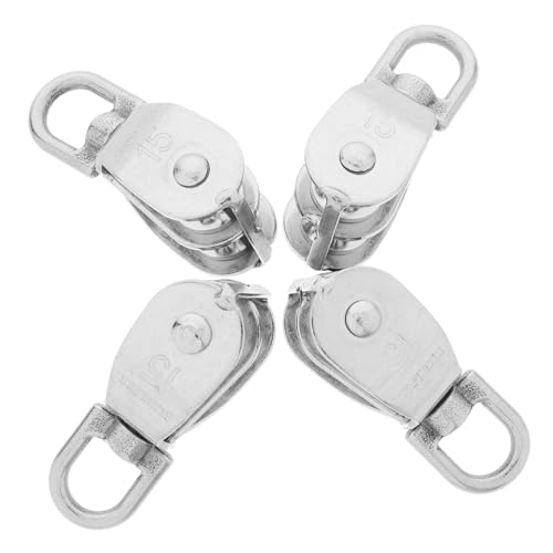HEALSOPTHY 4 Stück Teiliges Edelstahl Umlenkrollen Set mit Drehung Single und Double Pulley für Zugkraft Hohe Tragkraft Rostfrei Einfach zu Montieren für Materialhandling und Schwere Lasten HEALSOPTHY 4 Stück Teiliges Edelstahl Umlenkrollen Set mit Drehung Single und Double Pulley für Zugkraft Hohe Tragkraft Rostfrei Einfach zu Montieren für Materialhandling und Schwere Lasten von HEALSOPTHY