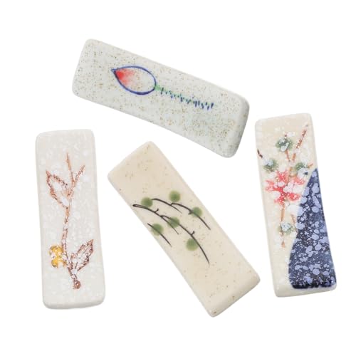 HEALSOPTHY 4 Stück Teiliges Keramik Essstäbchenhalter mit Stabilem Design Eleganter Tischdekoration für Essbesteck und Löffel Spülmaschinenfest Passend für Rustikale und Moderne HEALSOPTHY 4 Stück Teiliges Keramik Essstäbchenhalter mit Stabilem Design Eleganter Tischdekoration für Essbesteck und Löffel Spülmaschinenfest Passend für Rustikale und Moderne von HEALSOPTHY