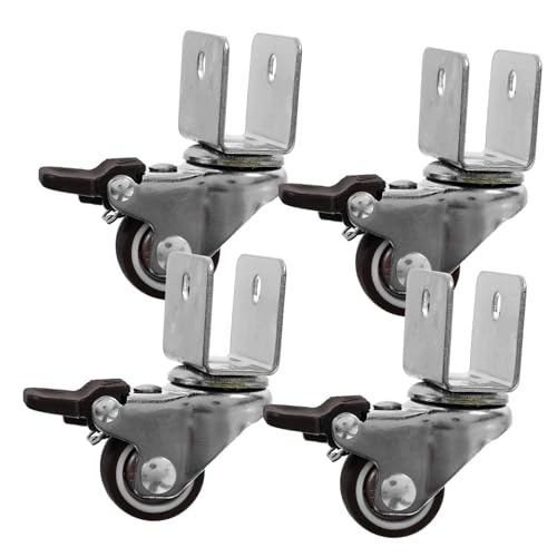 HEALSOPTHY 4 Stück Teiliges Möbelrollen Set U förmige Schwerlast Transportrollen mit Bremse und Geräuscharmen Lenkrollen für Möbel Platzsparend HEALSOPTHY 4 Stück Teiliges Möbelrollen Set U förmige Schwerlast Transportrollen mit Bremse und Geräuscharmen Lenkrollen für Möbel Platzsparend von HEALSOPTHY