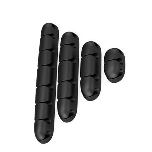HEALSOPTHY 4 Stück Teiliges Silikon Kabelhalter für Schreibtisch Kabelmanagement Selbstklebend Flexibel Mehrfach Verwendbar für Büro und Zuhause zur Ordentlichen Kabelführung HEALSOPTHY 4 Stück Teiliges Silikon Kabelhalter für Schreibtisch Kabelmanagement Selbstklebend Flexibel Mehrfach Verwendbar für Büro und Zuhause zur Ordentlichen Kabelführung von HEALSOPTHY