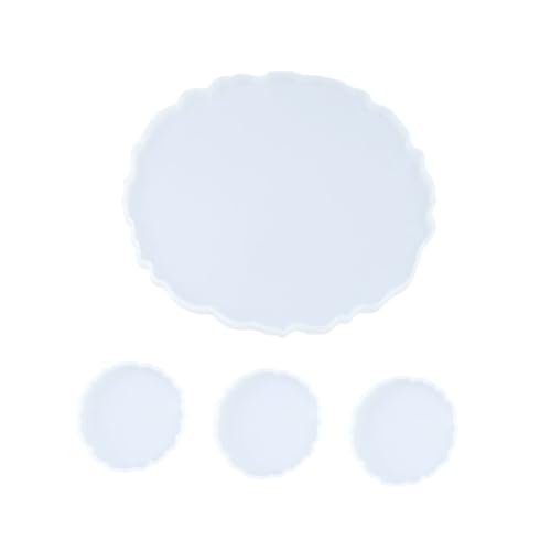 HEALSOPTHY 4 Stück Teiliges Silikon tablett form Runde DIY Epoxidharz Gießform für Untersetzer Glatte Oberfläche Einfach zu Entformen Kreative Bastel schale für Personalisierte Dekorationen HEALSOPTHY 4 Stück Teiliges Silikon tablett form Runde DIY Epoxidharz Gießform für Untersetzer Glatte Oberfläche Einfach zu Entformen Kreative Bastel schale für Personalisierte Dekorationen von HEALSOPTHY