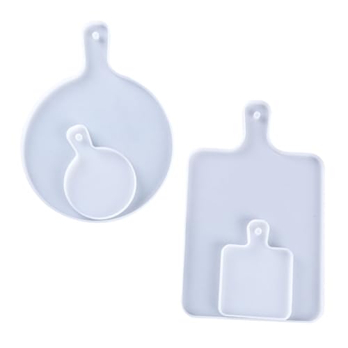 HEALSOPTHY 4 Stück Teiliges Silikonform Kreative DIY Untersetzer und Tabletts Flexibel Transparent Leicht zu Reinigen Geeignet für Handwerksliebhaber für Epoxidharz und Bastelprojekte von HEALSOPTHY