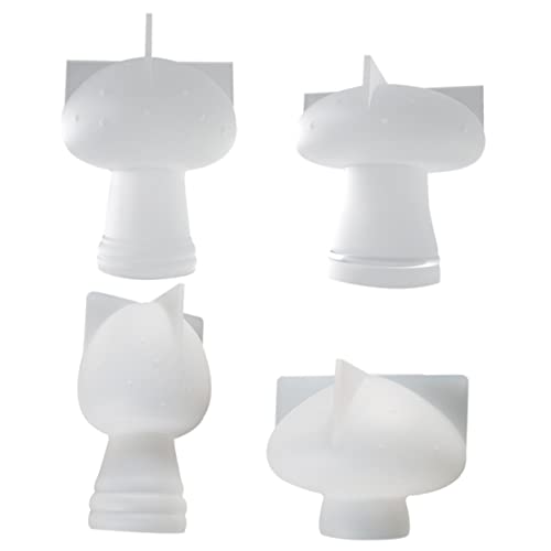 HEALSOPTHY 4 Stück Teiliges Silikonform Pilzform für DIY Epoxidharz Schmuck Handwerk Flexible Gießform mit Glatter Oberfläche Einfach zu Entformen für Dekorative Pilzornamente von HEALSOPTHY