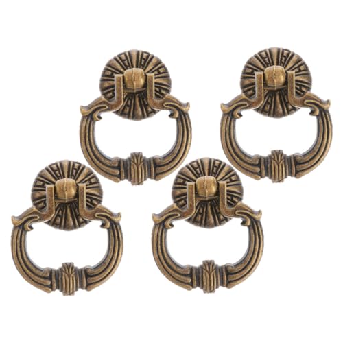 HEALSOPTHY 4 Stück Vintage Möbelgriffe Schrankgriffe aus Robustem Material Kleine Schubladengriffe mit Zugring für Kommoden Schränke Küchengriffe Dekorative Türgriffe HEALSOPTHY 4 Stück Vintage Möbelgriffe Schrankgriffe aus Robustem Material Kleine Schubladengriffe mit Zugring für Kommoden Schränke Küchengriffe Dekorative Türgriffe von HEALSOPTHY