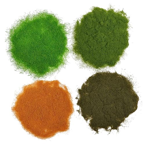 HEALSOPTHY 4er Packung Dekoratives Simulation Moos Pulver für DIY Landschaftsbau Vielseitiges Bastelmaterial für Garten Modellbau Innen und Außenbereiche Pflegeleicht und Langlebig von HEALSOPTHY