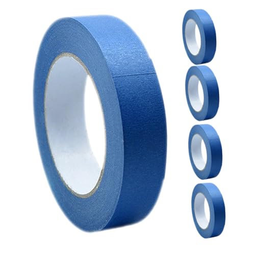 HEALSOPTHY 5 Rollen Blaues Malerkreppband Stark Haftendes Abdeckband für Wand Autolackierung Vielseitiges Malerband für Kanten Dekoration und Karosseriearbeiten HEALSOPTHY 5 Rollen Blaues Malerkreppband Stark Haftendes Abdeckband für Wand Autolackierung Vielseitiges Malerband für Kanten Dekoration und Karosseriearbeiten von HEALSOPTHY