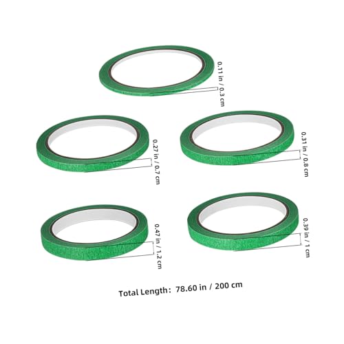 HEALSOPTHY 5 Rollen Masking Tape Buntes Dekoratives Klebeband DIY Bastelband Abdeckpapier Washi Tape für Scrapbook Malerarbeiten und Vielseitige Anwendungen von HEALSOPTHY