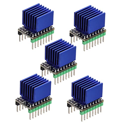 HEALSOPTHY 5 Stück Schrittmotortreiber Leiser Step Stick Motor Driver mit Großem Kühlkörper für Drucker Reprap Kompatibel Dynamische Stromreduzierung Verbesserte Wärmeableitung von HEALSOPTHY