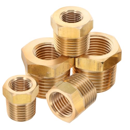 HEALSOPTHY 5 Stück Teiliges Messing Reduzierstück Npt Rohradapter Sechskant Reduzierhülsen bis Kompatibel für Wasser Luft Öl Systeme Präzise Gewinde Dicht und Temperaturbeständig HEALSOPTHY 5 Stück Teiliges Messing Reduzierstück Npt Rohradapter Sechskant Reduzierhülsen bis Kompatibel für Wasser Luft Öl Systeme Präzise Gewinde Dicht und Temperaturbeständig von HEALSOPTHY