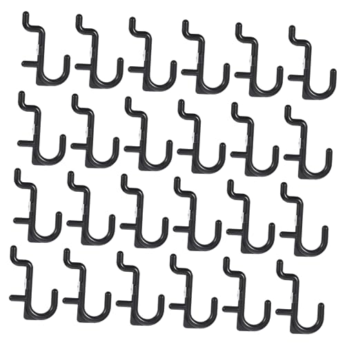HEALSOPTHY 50 Stück Pegboard Haken J Form für Garagen und Küchenorganisation Robuste Aufbewahrungslösung für Stecktafeln Werkzeug und Zubehör Installieren und Schonend für Oberfläche von HEALSOPTHY