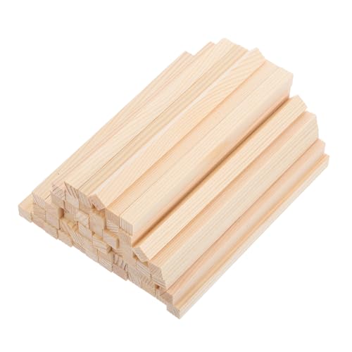 HEALSOPTHY 50 Stück Quadratische Holzleisten zum Basteln Unbehandelte Kleine Holzstäbe aus Naturbelassenem Massivholz Glatte Oberfläche für DIY Handwerksprojekte und Dekorationen HEALSOPTHY 50 Stück Quadratische Holzleisten zum Basteln Unbehandelte Kleine Holzstäbe aus Naturbelassenem Massivholz Glatte Oberfläche für DIY Handwerksprojekte und Dekorationen von HEALSOPTHY
