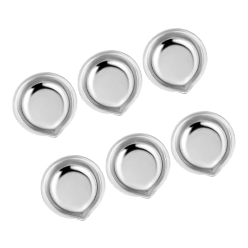 HEALSOPTHY 6 Stück Edelstahlpalette Aquarell Palette kleine Farbwanne Farbmischtablett runde Wasserschale Farbwannen zum Malen Textur-Palette Mischpalette Rostfreier Stahl Silver HEALSOPTHY 6 Stück Edelstahlpalette Aquarell Palette kleine Farbwanne Farbmischtablett runde Wasserschale Farbwannen zum Malen Textur-Palette Mischpalette Rostfreier Stahl Silver von HEALSOPTHY