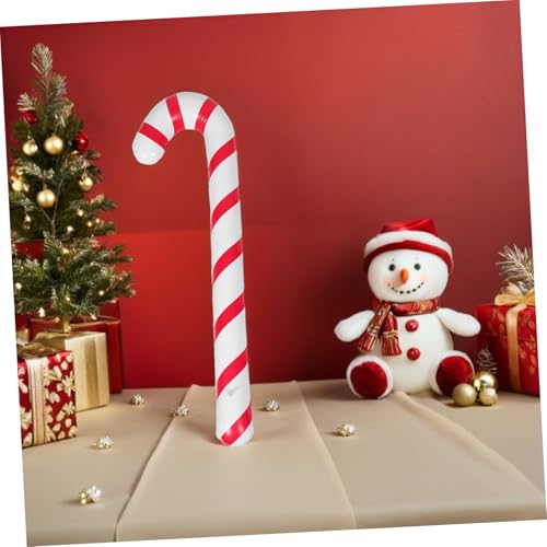 HEALSOPTHY 6 Stück Teiliges Aufblasbares Zuckerstangen Deko Leichte Weihnachtsballons Party Deko für Innen Außen Festliche Veranstaltungen Geburtstag Hochzeit von HEALSOPTHY