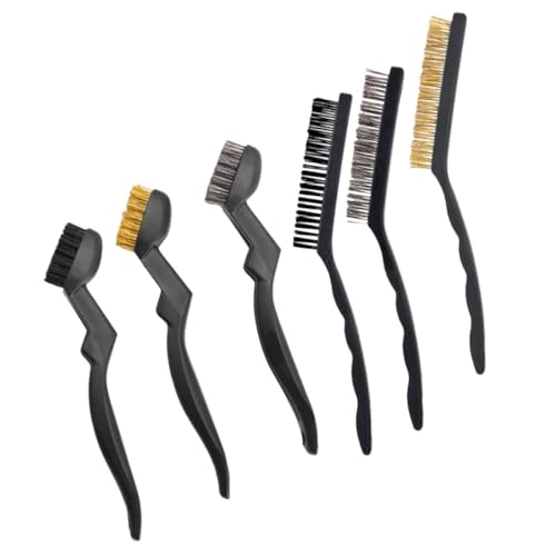 HEALSOPTHY 6 Stück Teiliges Drahtbürsten set mit Kupfer Edelstahl und Nylonbürsten zum Reinigen von Schweißschlacke Rost und Feinen Oberflächen Mini Handbürsten mit Langem Griff für Fahrzeug HEALSOPTHY 6 Stück Teiliges Drahtbürsten set mit Kupfer Edelstahl und Nylonbürsten zum Reinigen von Schweißschlacke Rost und Feinen Oberflächen Mini Handbürsten mit Langem Griff für Fahrzeug von HEALSOPTHY