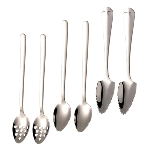 HEALSOPTHY 6 Stück Teiliges Fruchtlöffel mit Gezackter Fütterlöffel für Obst und Desserts Robust Leicht Kompakt zum Abschaben von Fruchtfleisch und Getreide HEALSOPTHY 6 Stück Teiliges Fruchtlöffel mit Gezackter Fütterlöffel für Obst und Desserts Robust Leicht Kompakt zum Abschaben von Fruchtfleisch und Getreide von HEALSOPTHY