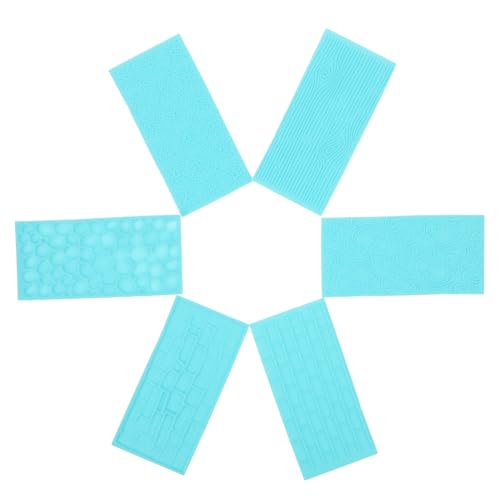HEALSOPTHY 6 Stück Teiliges Kunststoff Prägematten für Polymer Clay Stabile Langlebige DIY Texturwerkzeuge für Stempel und Modellierhilfe Beim Basteln von HEALSOPTHY
