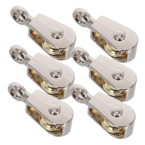 HEALSOPTHY 6 Stück Teiliges Metall Einzelflaschenzugs Zinklegierung Fester Umlenkrolle mit Haken Vielseitig Einsetzbar für Physik-klassenzimmer Modellbau und Diy-technikexperimente HEALSOPTHY 6 Stück Teiliges Metall Einzelflaschenzugs Zinklegierung Fester Umlenkrolle mit Haken Vielseitig Einsetzbar für Physik-klassenzimmer Modellbau und Diy-technikexperimente von HEALSOPTHY