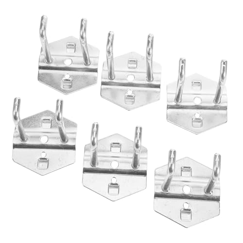 HEALSOPTHY 6 Stück Teiliges Metall Pegboard Haken Stabil Robust für Werkzeugaufhängung in Garage und Haushalt Praktische Lochwand Halterung Zubehör von HEALSOPTHY