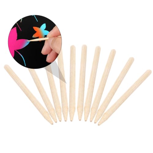 HEALSOPTHY 60 Stück Teiliges Bambus Stylus Kratzstifte für Scratch Paper Kunsthandwerk Fein Poliert Robust Sicher für Vielseitig Einsetzbar bei Malerei und Modellierung HEALSOPTHY 60 Stück Teiliges Bambus Stylus Kratzstifte für Scratch Paper Kunsthandwerk Fein Poliert Robust Sicher für Vielseitig Einsetzbar bei Malerei und Modellierung von HEALSOPTHY