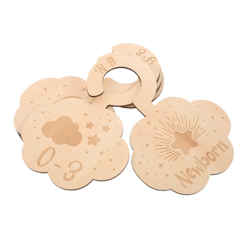 HEALSOPTHY 7 Stück Teiliges Kleiderschrank Trennwand aus Holz Niedliche Organizer für Neugeborene und Kleinkinder Monate Einsetzbar für Kinderkleidung von HEALSOPTHY