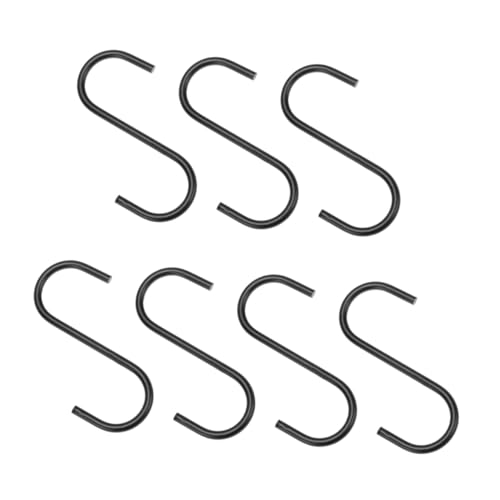 HEALSOPTHY 7 Stück Teiliges Metall S haken Schwarz Multifunktionale Aufhängehaken für Kleidung und Haushaltsgegenstände Robuste Eisenhaken zur Platzersparnis und Schneller Montage HEALSOPTHY 7 Stück Teiliges Metall S haken Schwarz Multifunktionale Aufhängehaken für Kleidung und Haushaltsgegenstände Robuste Eisenhaken zur Platzersparnis und Schneller Montage von HEALSOPTHY