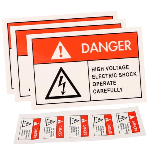 HEALSOPTHY 8 Stck Teiliges Warnschild Hochspannung Warnaufkleber Elektrisch Schock Gefahr Warnzeichen Kompakt Selbstklebend für Sicherheitskennzeichnung im Büro und Haushalt HEALSOPTHY 8 Stck Teiliges Warnschild Hochspannung Warnaufkleber Elektrisch Schock Gefahr Warnzeichen Kompakt Selbstklebend für Sicherheitskennzeichnung im Büro und Haushalt von HEALSOPTHY