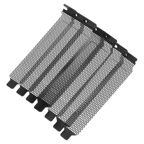 HEALSOPTHY 8 Stück Teiliges Pci Slot Abdeckset mit Schrauben Schwarze Belüftete Blende und Staubfilter Schutzplatte für PC Gehäuse Erweiterungssteckplätze Einfache Installation Langlebiger von HEALSOPTHY