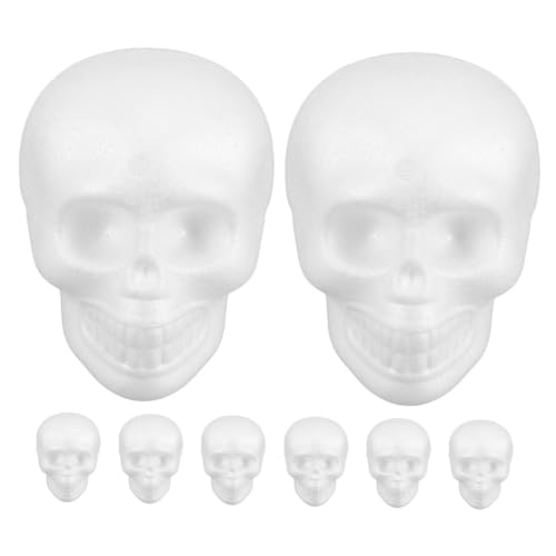 HEALSOPTHY 8 Stück Teiliges Schaumstoff Schädelset Weiß DIY Halloween Deko Schädelkopf Modell zum Bemalen Basteln Hängen Vielseitige Gruselige Party und Outdoor Ornamente für Zuhause HEALSOPTHY 8 Stück Teiliges Schaumstoff Schädelset Weiß DIY Halloween Deko Schädelkopf Modell zum Bemalen Basteln Hängen Vielseitige Gruselige Party und Outdoor Ornamente für Zuhause von HEALSOPTHY