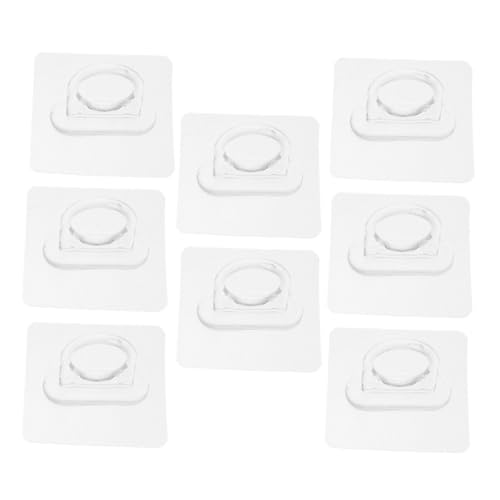HEALSOPTHY 8 Stück Teiliges Transparenter Selbstklebender Runder Badhaken ohne Bohren Multifunktionale Wandaufhänger für Shampoo Duschgel Handtücher Platzsparend und Wandfreundlich Geeignet von HEALSOPTHY