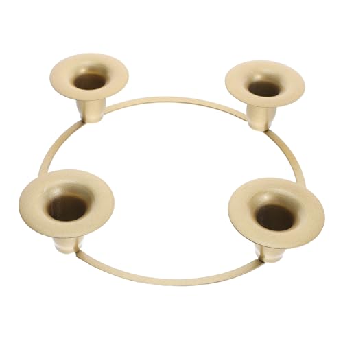 HEALSOPTHY Advent Kerzenhalter aus Metall Stabiles Christmas Candle Ring mit Wachsschutz Schöner Taper Kerzenständer für Festliche Tischdeko Weihnachtsfeier und Familienrunde HEALSOPTHY Advent Kerzenhalter aus Metall Stabiles Christmas Candle Ring mit Wachsschutz Schöner Taper Kerzenständer für Festliche Tischdeko Weihnachtsfeier und Familienrunde von HEALSOPTHY