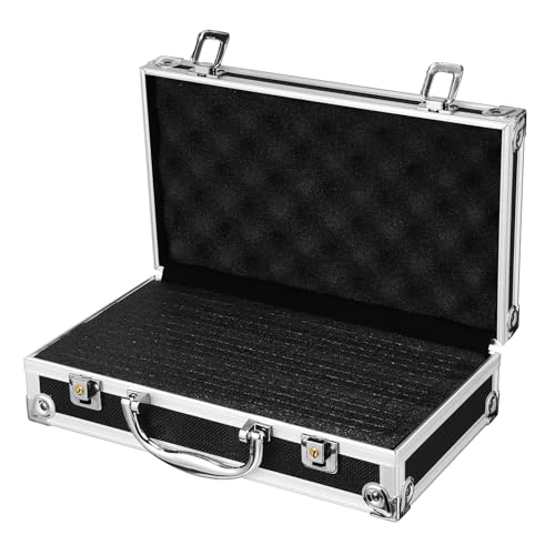 HEALSOPTHY Aluminium Werkzeugkoffer mit Schloss Leichter Robuster Alu Kasten mit Großem Fassungsvermögen Ergonomischem Griff und Stabilem Rechteckigem Design Abschließbare Aufbewahrungsbox von HEALSOPTHY