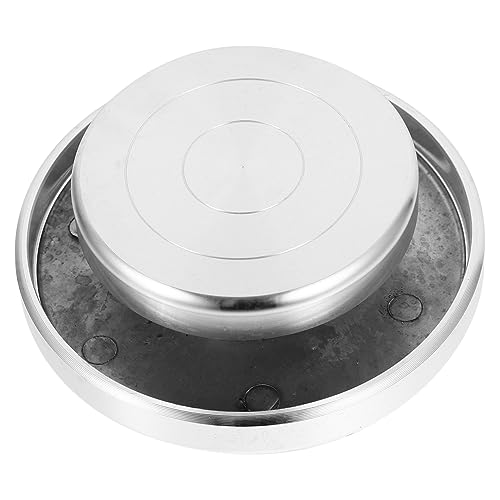 HEALSOPTHY Aluminiumlegierung Drehkranz Robuster Drehbarer Tortendekorations Teller für Kuchen Torten Modellbau und Kunsthandwerk Rutsch Oberfläche für Stabile Nutzung von HEALSOPTHY