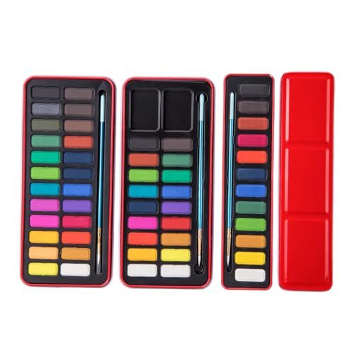 HEALSOPTHY Aquarellfarben Set Farben mit Pinsel in Metallbox Semifeuchte Wasserlösliche Farben Leicht zu Mischen und Reinigen für Anfänger Schüler und Künstler Praktische HEALSOPTHY Aquarellfarben Set Farben mit Pinsel in Metallbox Semifeuchte Wasserlösliche Farben Leicht zu Mischen und Reinigen für Anfänger Schüler und Künstler Praktische von HEALSOPTHY