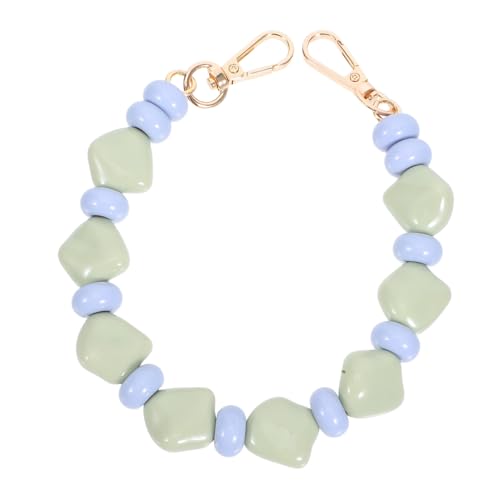 HEALSOPTHY Beaded Bag Chain Tragegriff Kurz Acryl Perlen Handtaschen Ersatzhenkel Handtaschen Zubehör Elegantes Design Kompatibel Hellgrün von HEALSOPTHY