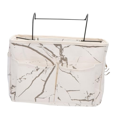 HEALSOPTHY Bedside Hanging Bag aus Hochwertiger Baumwolle Kreative Stofftasche mit Großer Kapazität Praktischer Aufbewahrungsbeutel für Schlafzimmer und Wohnheim für Handy Ladegeräte und von HEALSOPTHY