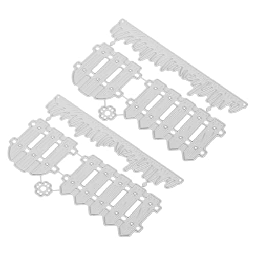 HEALSOPTHY Carbonstahl Stanzschablone Teilig DIY Schneide und Prägeschablonen mit Zaun und Rasenmotiv für Basteln Scrapbooking Kartengestaltung von HEALSOPTHY