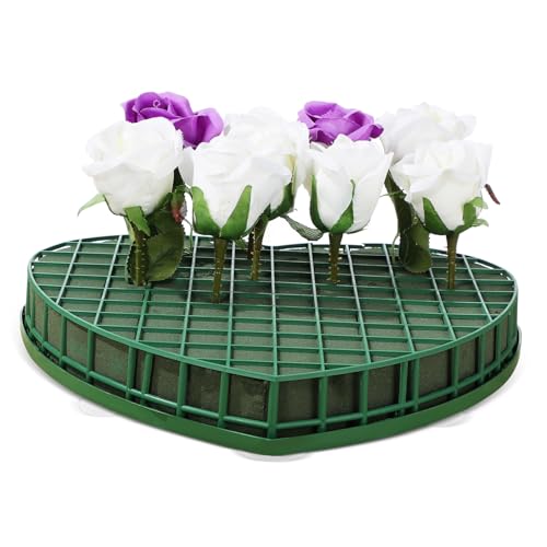 HEALSOPTHY DIY Blumenschlamm Herzförmig mit Saugnapf Große Hochzeitsauto Blumensteckschaum Platte Leicht Auslaufsicher für Hochzeitsfeier Geburtstage und Bastelarbeiten Vielseitiges von HEALSOPTHY