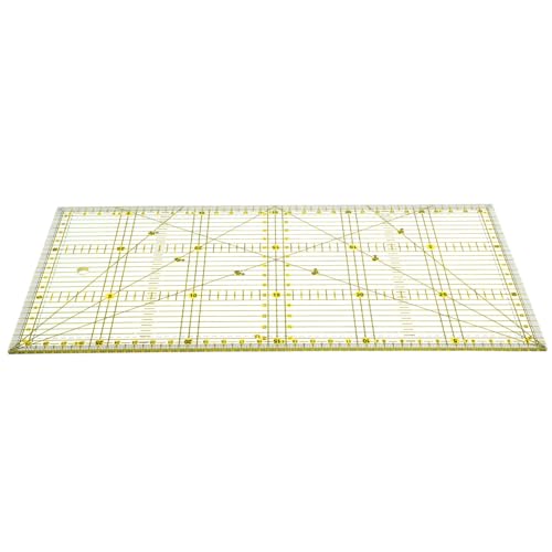 HEALSOPTHY DIY Patchwork Lineal mit Doppelt Farbigen Gitterlinien für Präzises Zuschneiden Rutschfestes Quilter Werkzeug für Nähprojekte und Bastelarbeiten von HEALSOPTHY