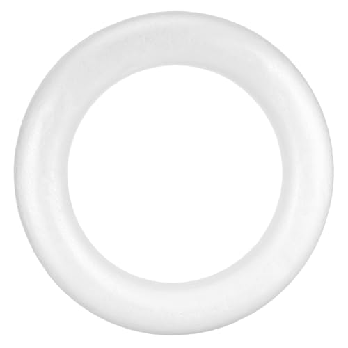 HEALSOPTHY DIY Schaumstoff Vollring Langlebiger Handwerkskranz Bastelring für Girlanden Kreative Partydekoration Vielseitiger Kranzrohling für DIY Blumenarrangements von HEALSOPTHY