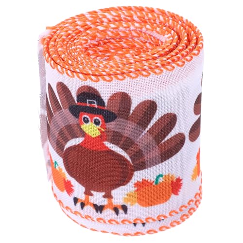 HEALSOPTHY DIY Schleifenband Herbsterntebänder Bänder Dekorationen Herbstdekorbänder Thanksgiving-Bastelband Fallen Herbstfarbenband Herbstliches Dekoband Herbstbänder Geschenkband Polyester von HEALSOPTHY