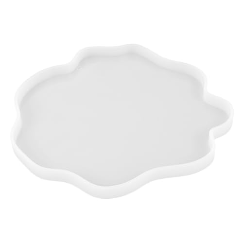 HEALSOPTHY DIY Silikonform für Epoxidharz mit Unregelmäßigem Spitzenmuster Rutschfestes Gießform für Tischdekoration Untersetzer Langlebig und Leicht zu Entformen Weiß von HEALSOPTHY